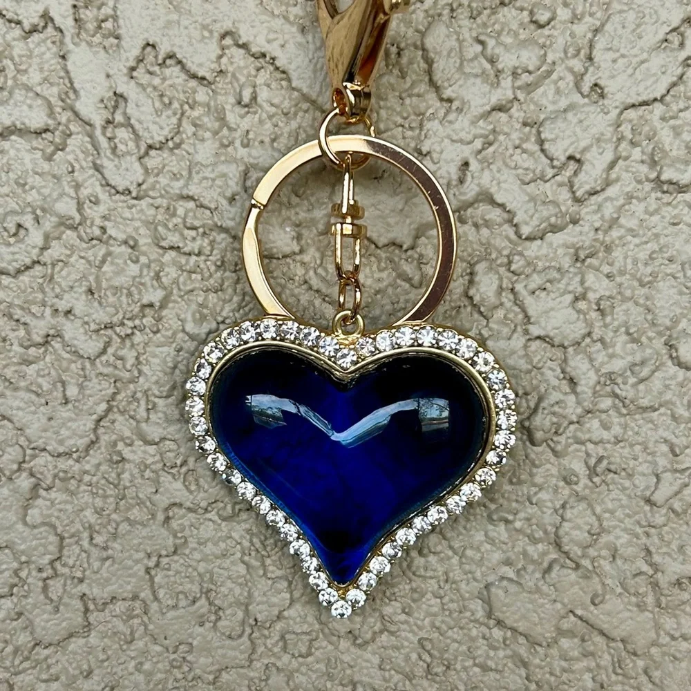 Eye-Catching Blue Heart Keychain/Bag Charm